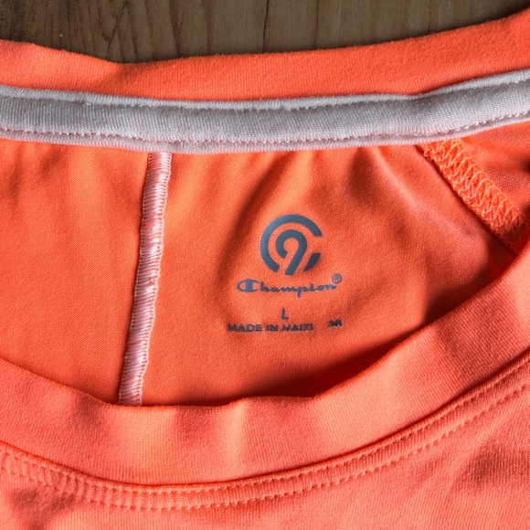 CHAMPION Active Shirt Large Neon Orange Women’s - Picture 2 of 12